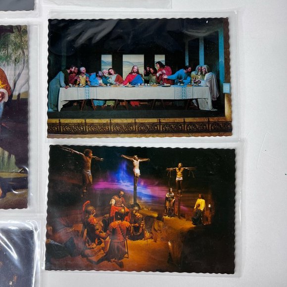 Vintage Movieland Wax Museum Postcard lot 9 Stars Hall Of Fame Jesus Christ Unus - Picture 4 of 10